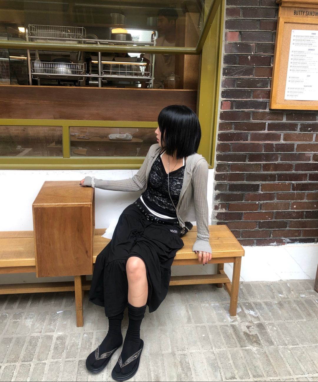 MUSINSA公式 | ASON AMY LONG SKIRT / BLACK