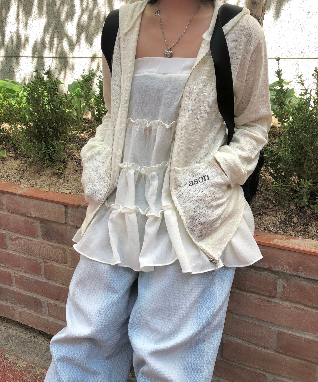 ★as''on★MOMO KANGKANG MIDI SKIRT/ IVORY★正規品/韓国送料込 MUSINSA公式 | ASON MOMO KANGKANG MIDI SKIRT / IVORY