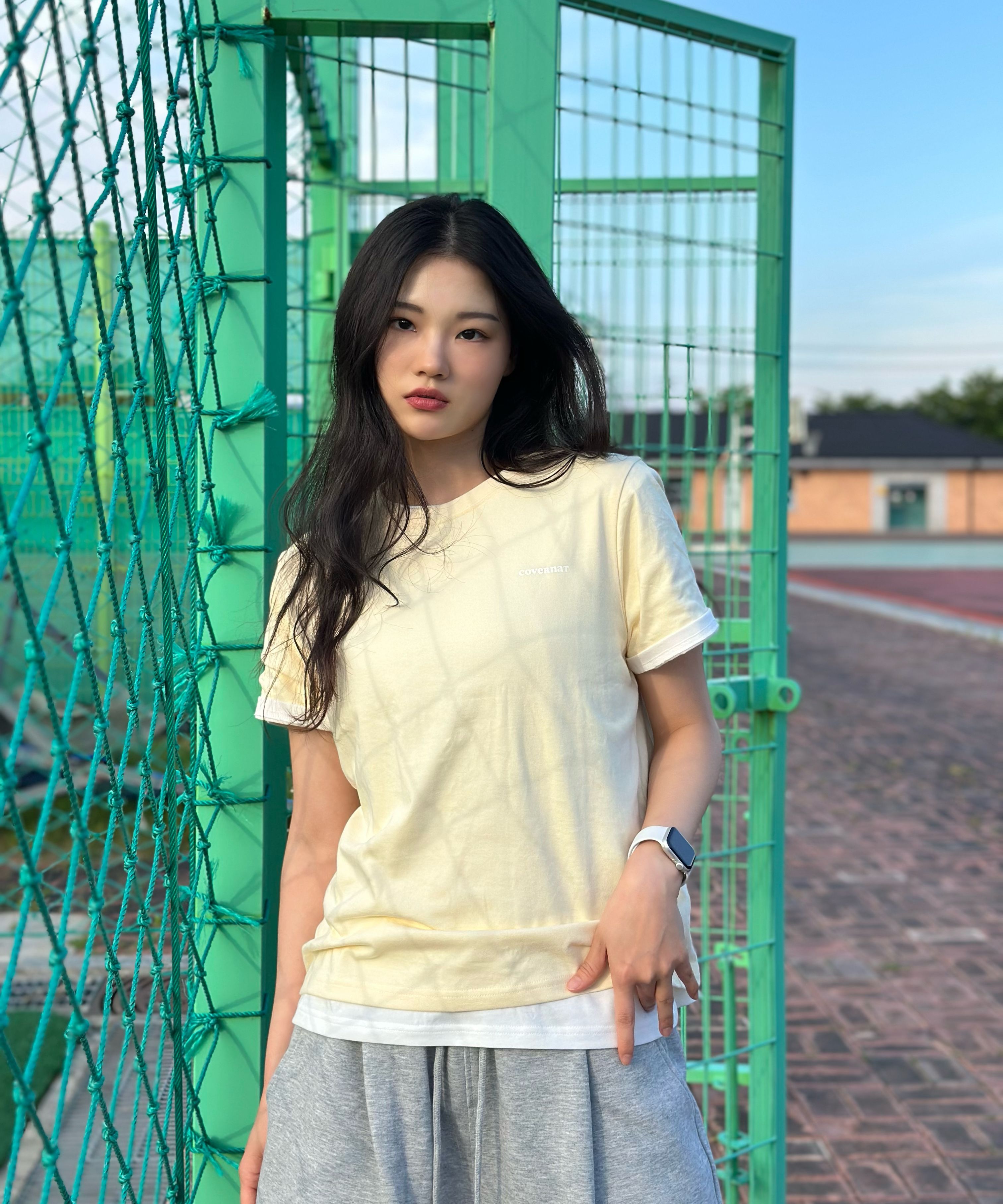 ★COVERNAT★ Cool Cotton C Logo T-Shirt Oatmeal MUSINSA | COVERNAT Cool Cotton C Logo T-Shirt Oatmeal