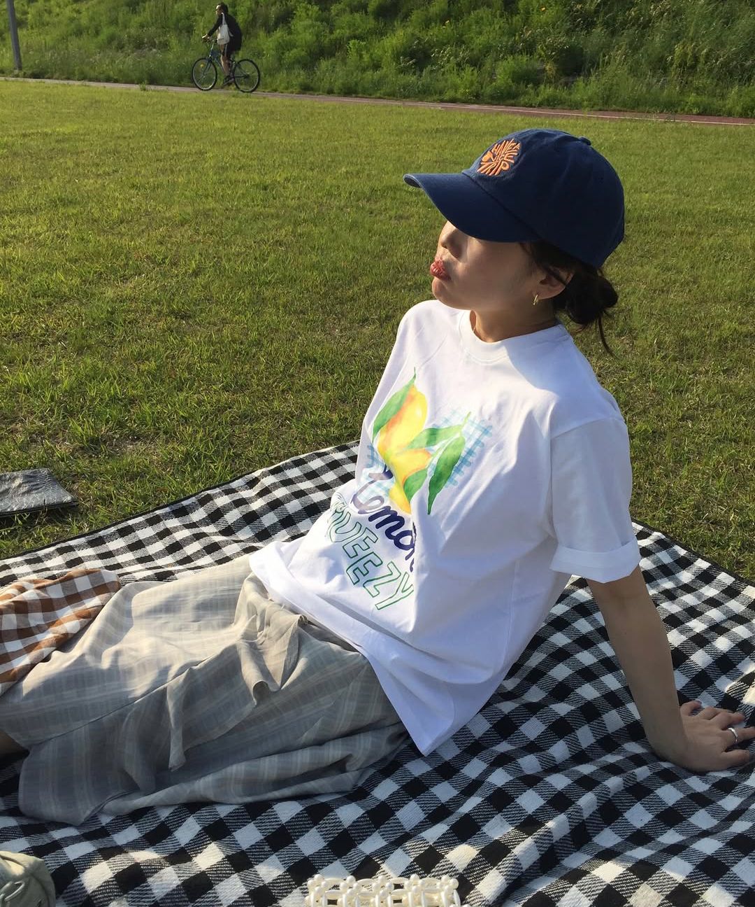 MUSINSA公式 | HELLO SUNRISE HNT Swirl Logo Ball Cap_Brown