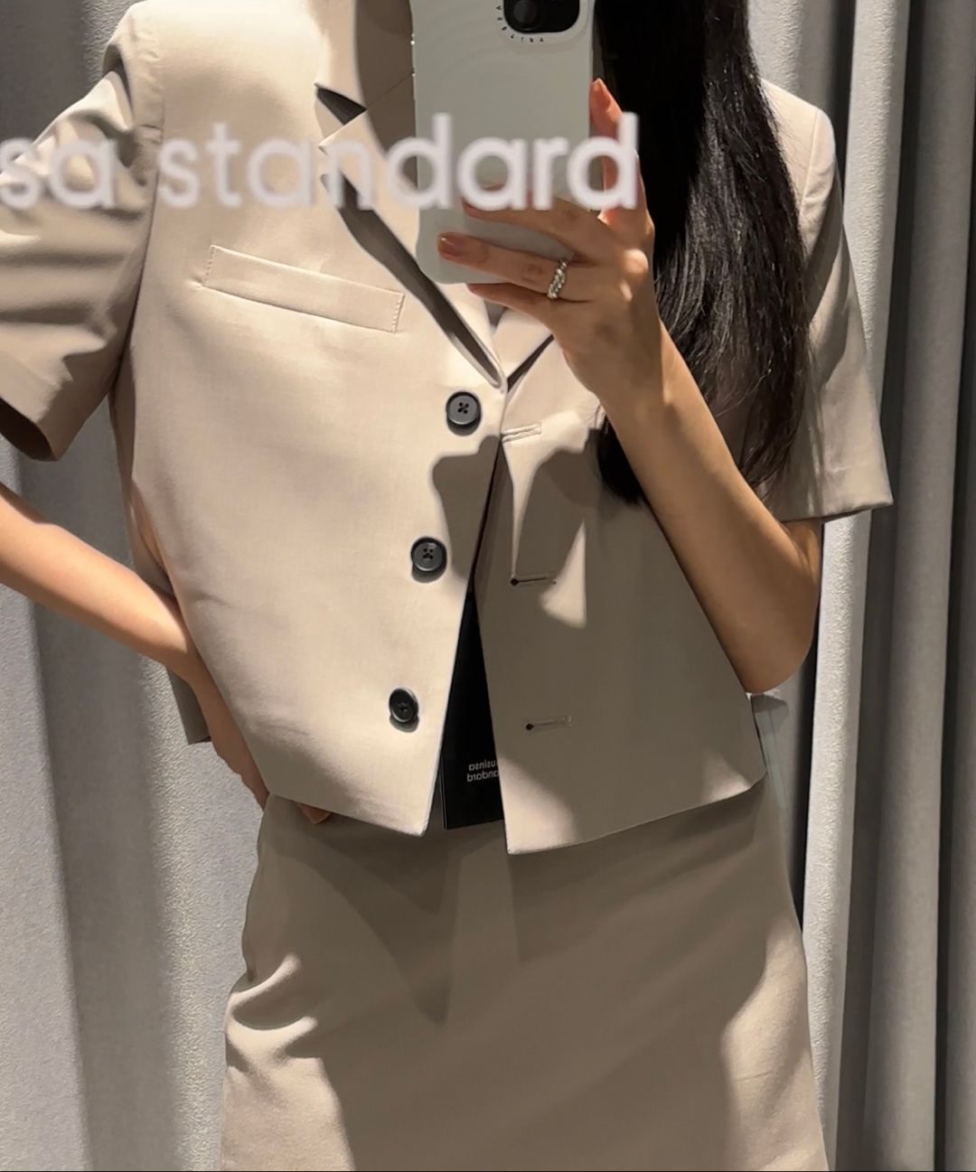 MUSINSA STANDARD ■ LIGHTWEIGHT CROPPED SHORT SLEEVE BLAZER MUSINSA | MUSINSA STANDARD WOMAN [Cool Standard] Women's