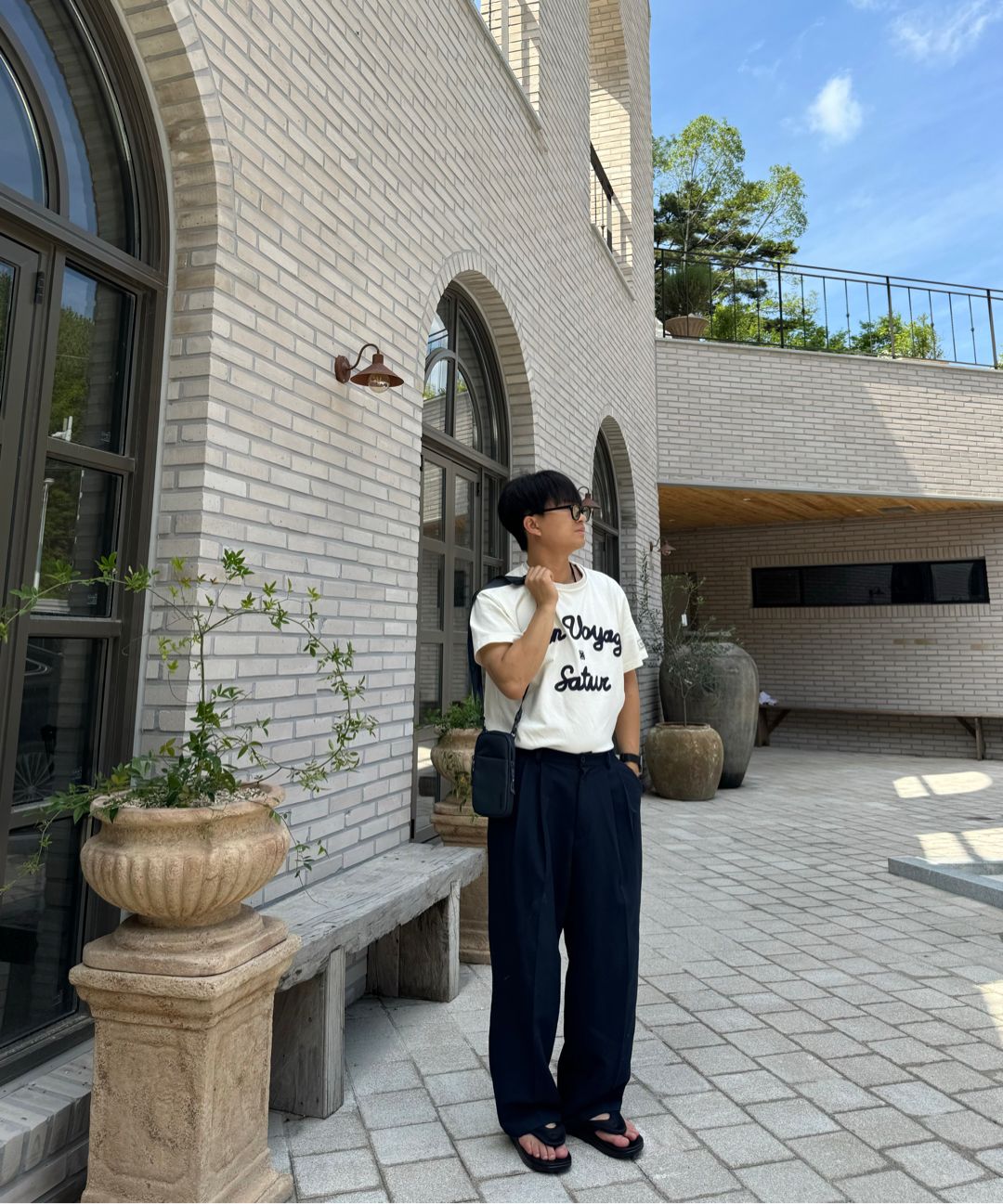 Tシャツ・カットソー SATUR Setter Logo Embroidered Voyage Short Sleeve T-Shirt Re MUSINSA公式 | SATUR Setter logo embroidered voyage short