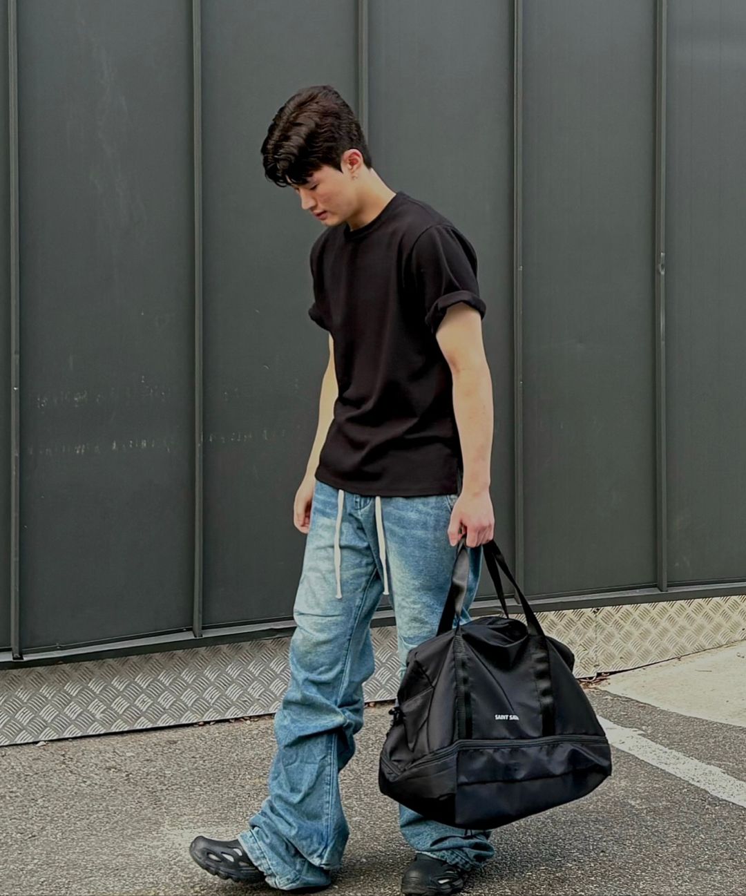 【NONCODE】Retif String Shirring Wide Pants Made in Italy Basso Shirring Waist Wide Leg Pant Stone -