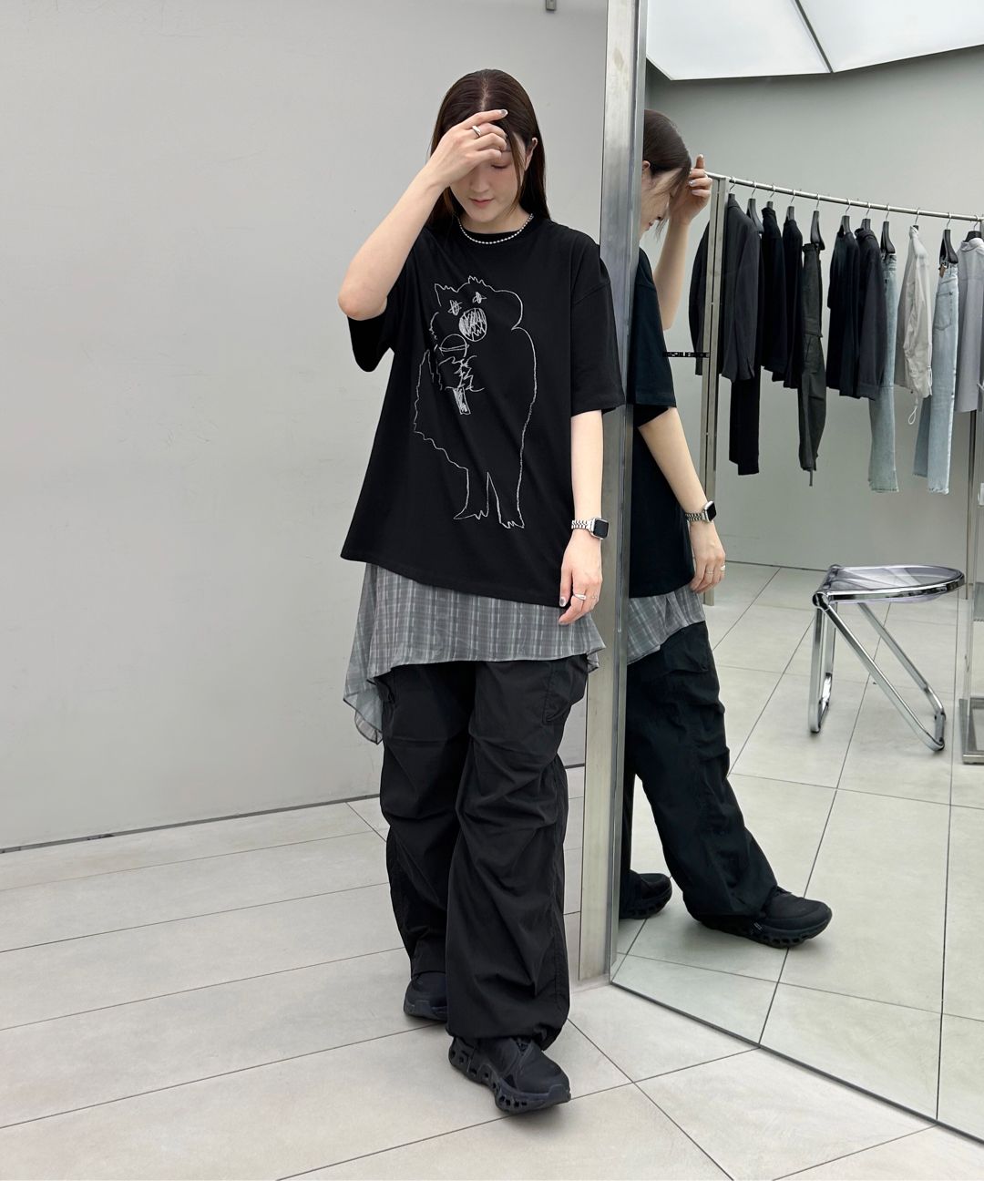 [INSILENCE] Vintage Check Chiffon One Piece /追跡付 MUSINSA | INSILENCE WOMEN Vintage Check Chiffon One Piece BLUE