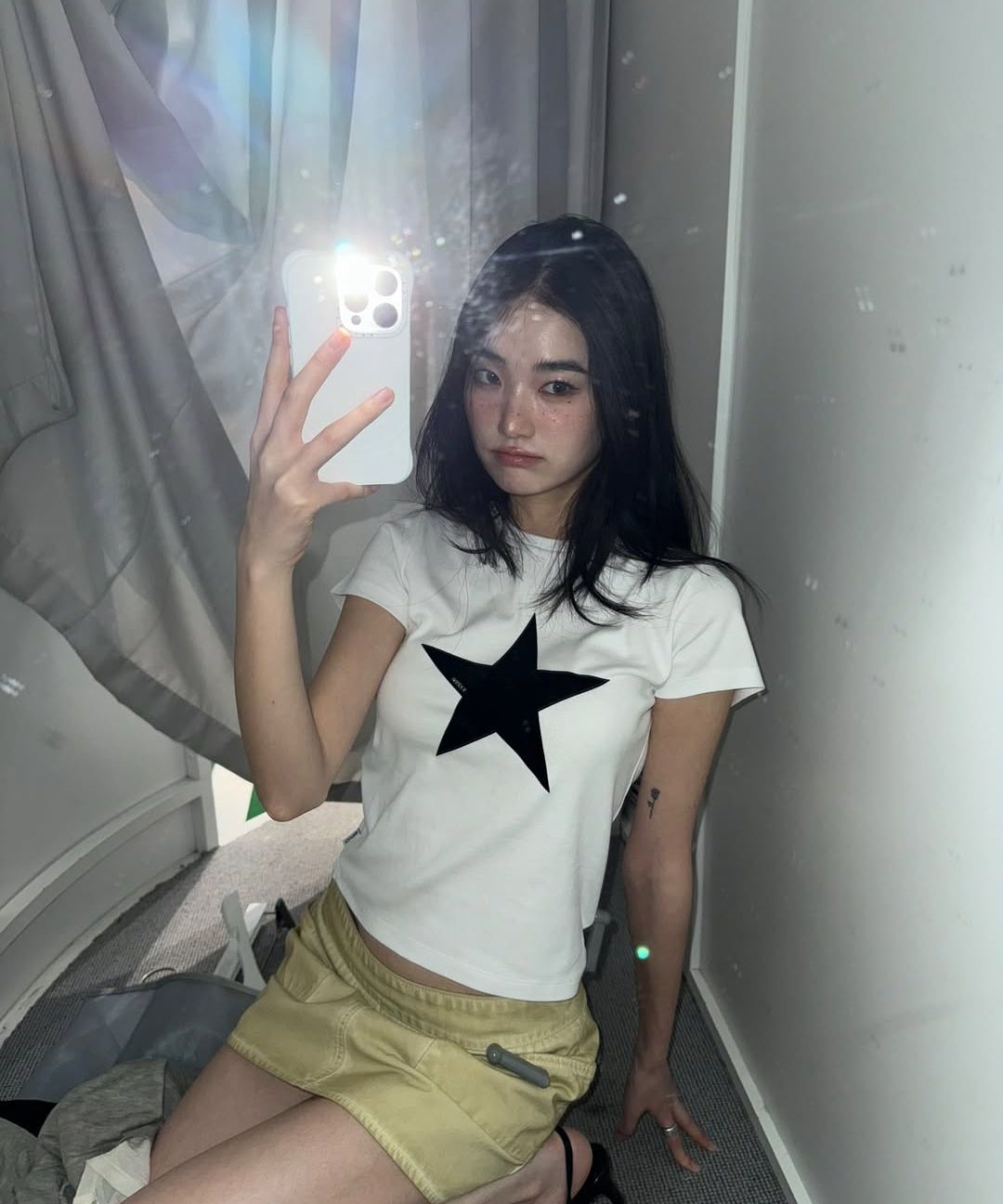 MUSINSA | YOUHEE STAR POINT T-SHIRTS WHITE