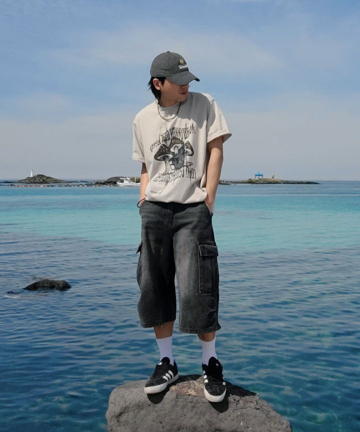Tシャツ・カットソー [SUPERSUB]Ice Mushroom Short-sleeved T-shirt [BEIGE] MUSINSA | SUPERSUB Ice Mushroom Short Sleeve T-Shirt - Beige