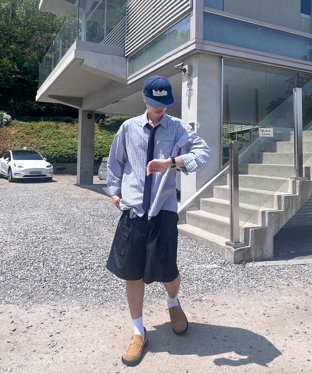 【U LAN】Off military cargo bermuda pants Bermuda - Trousers - Clothing - Men