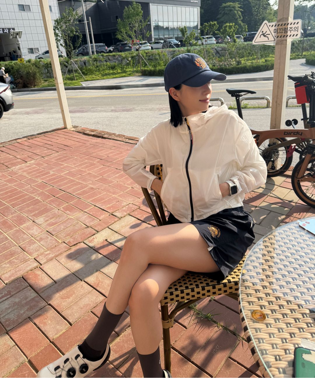 MUSINSA公式 | HELLO SUNRISE HNT Swirl Logo Ball Cap_Brown