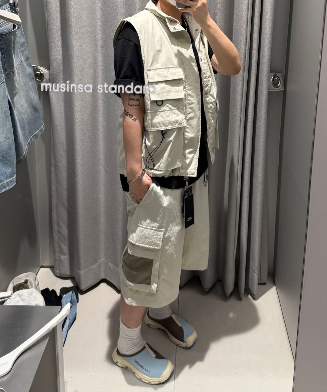 ★MUSINSA STANDARD★ City Leisure Belted Mesh Pocket Cargo S MUSINSA | MUSINSA STANDARD City Leisure Belted Mesh Pocket