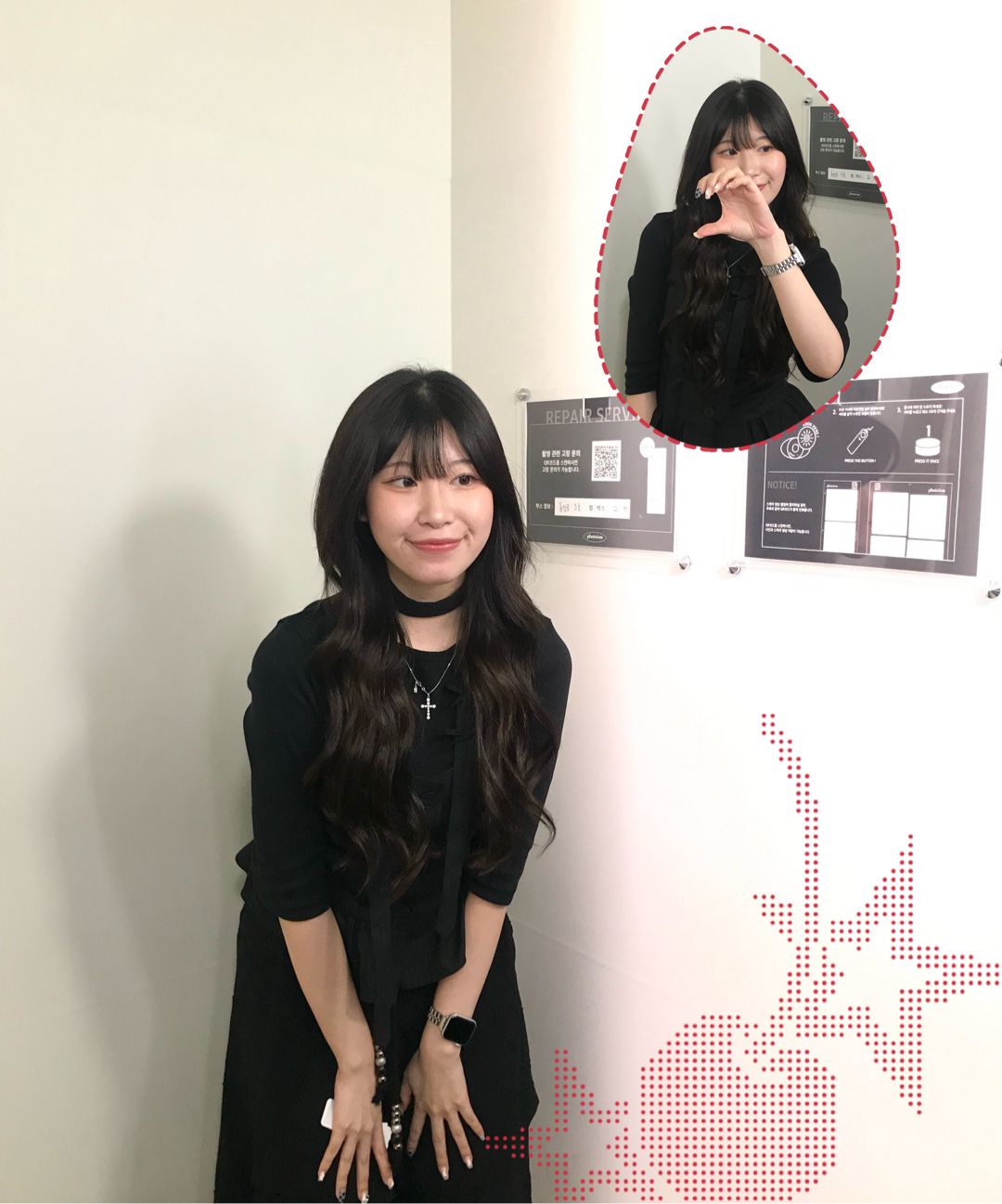 MUSINSA公式 | HUG YOUR SKIN Star Flared Midi Skirt (Black)