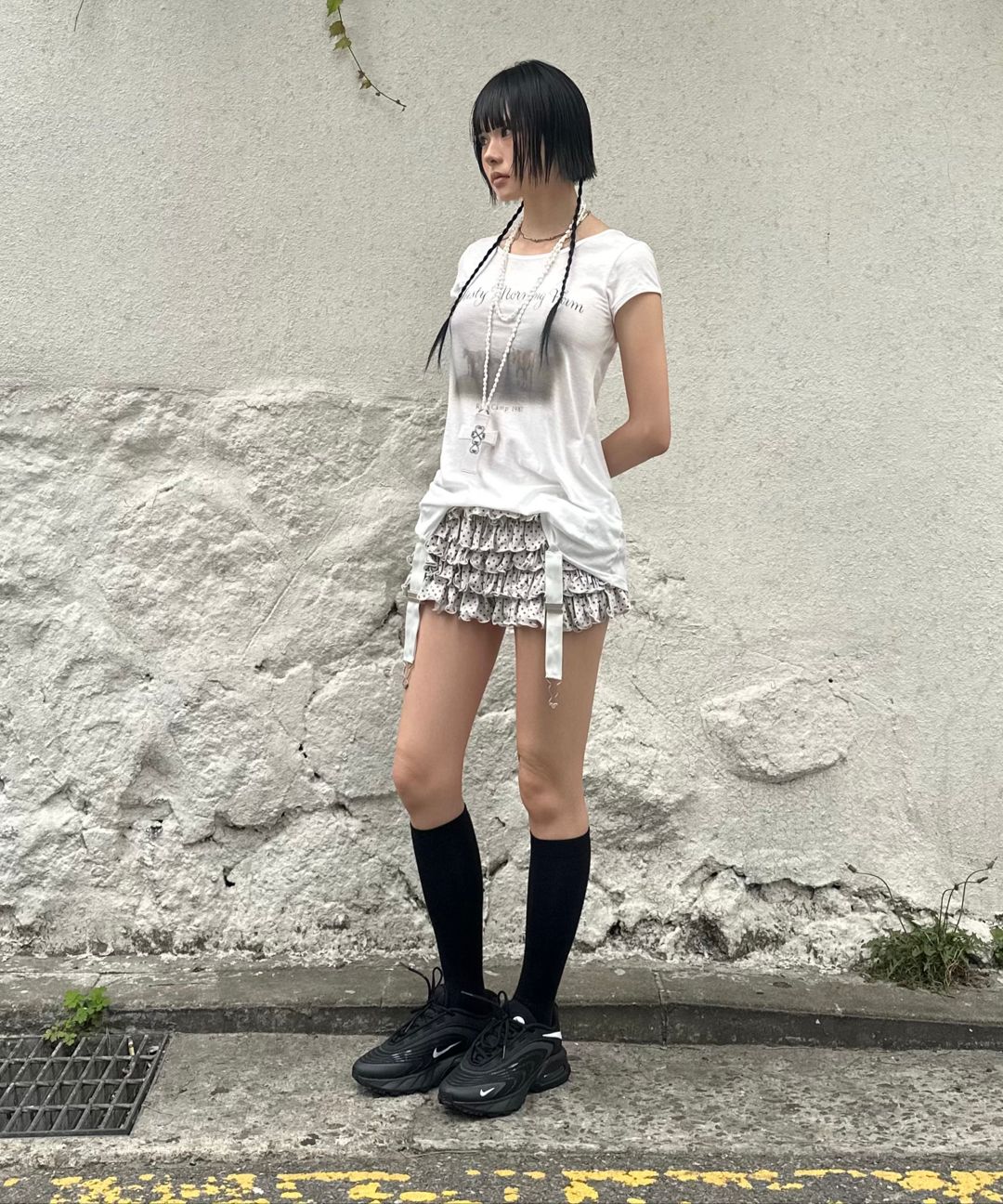 MUSINSA公式 | SCULPTOR Ranch Lingerie Tee White