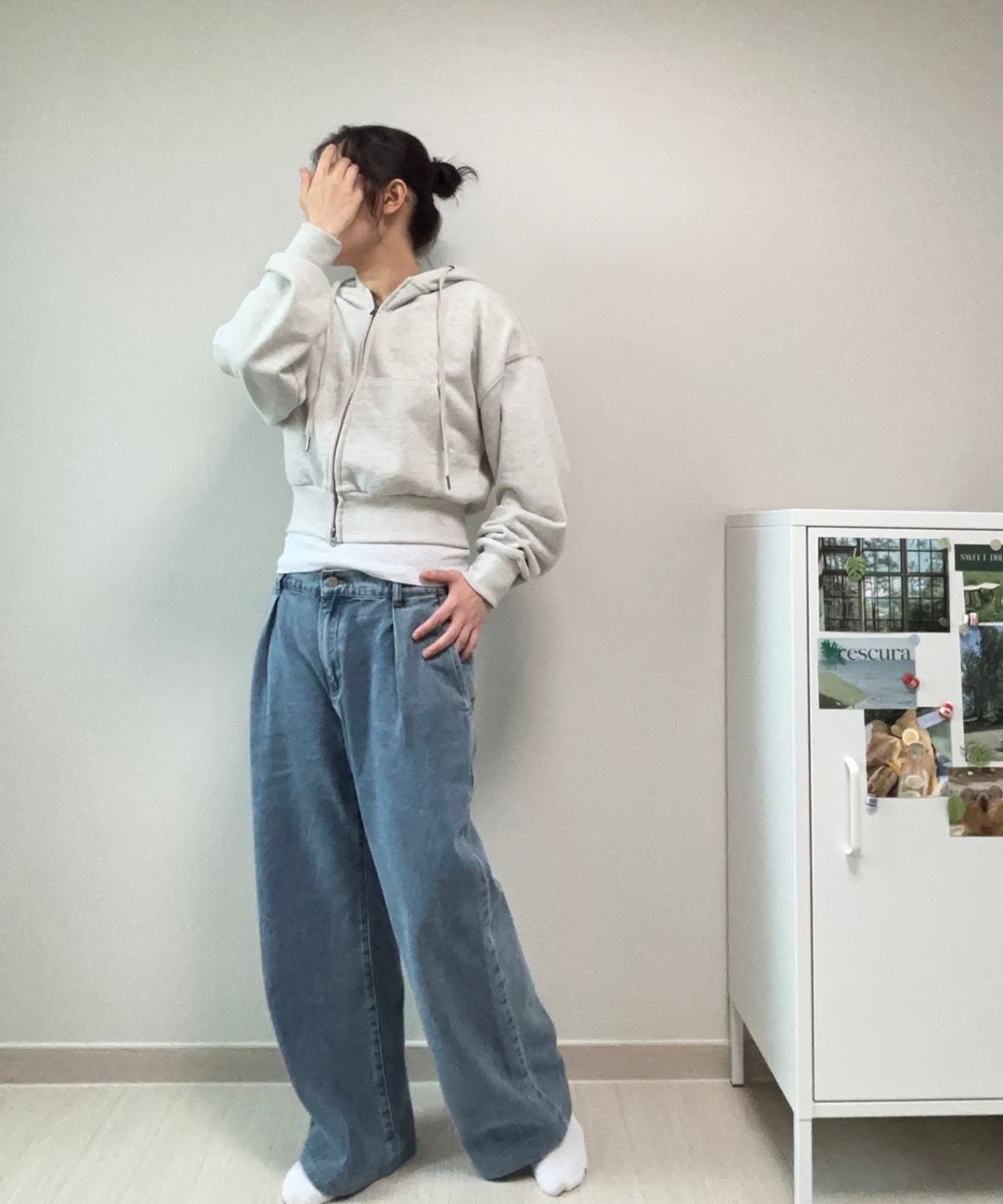 ☆NOT4NERD☆ Banding One Tuck Wide Denim Pants Black PT048B NOT4NERD Banding One Tuck Wide Denim Pants (Black) – K'ASE