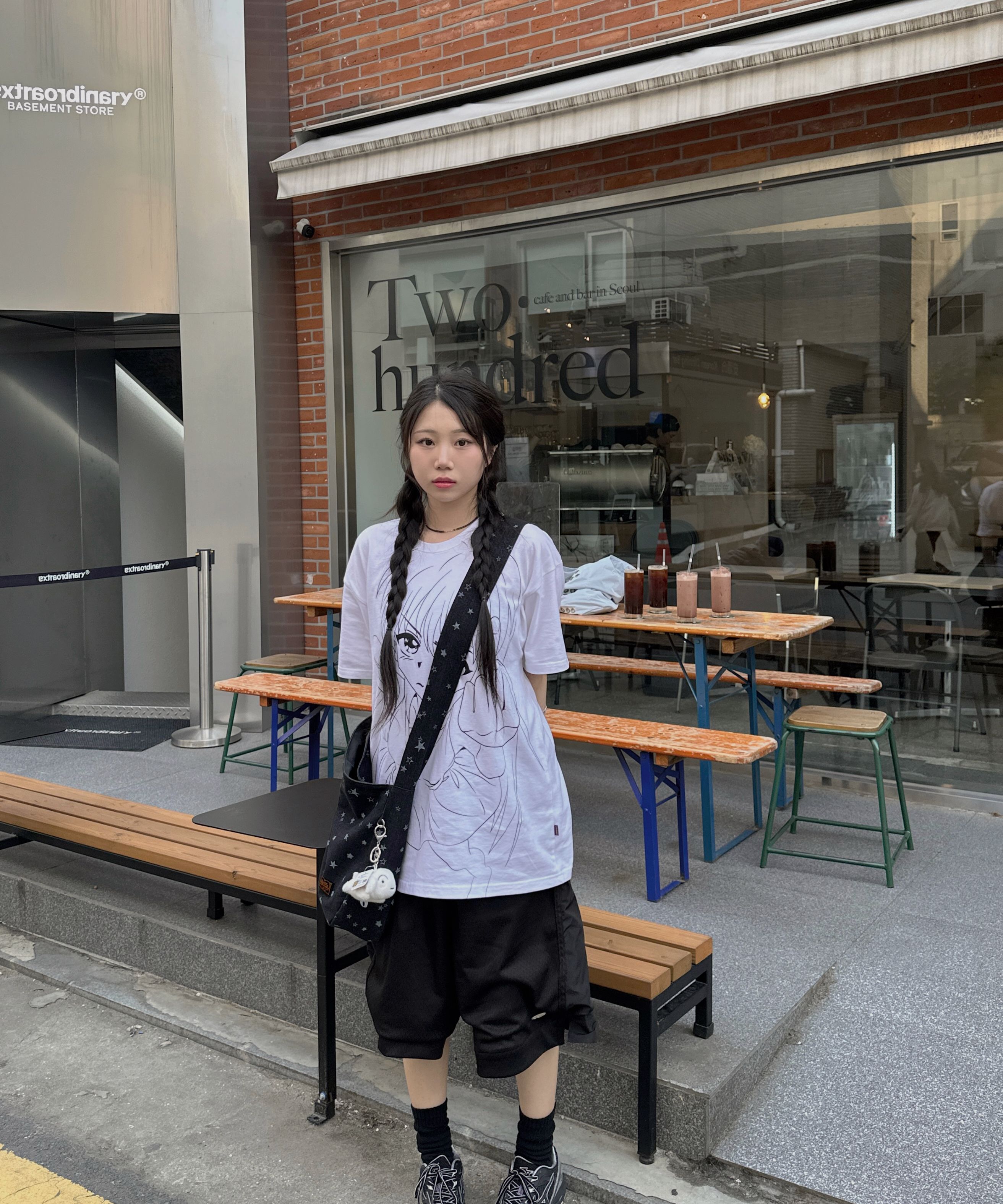 ★MIM the wardrobe★ Star Print Reversible Bag Black Charcoa MUSINSA | MIMTHEWARDROBE Star Print Reversible Bag_ Black