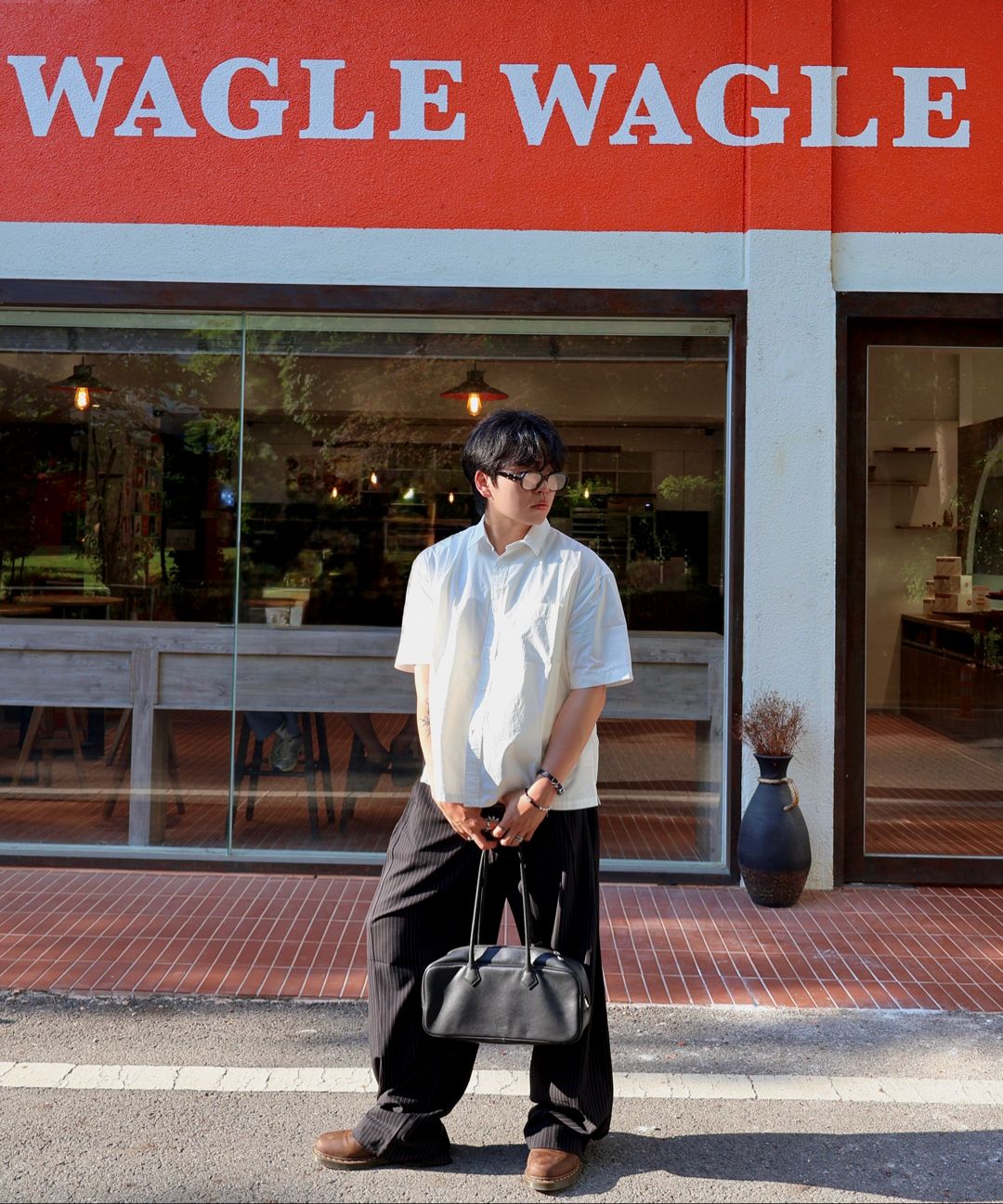 パンツ SIGNATURE Multi-tuck wide slacks gray stripe 25SS2MTS-003 MUSINSA公式 | SIGNATURE Multi-tuck wide slacks [gray stripe]