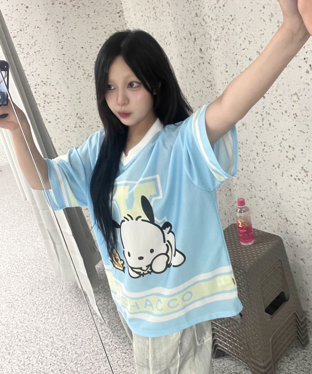 Tシャツ・カットソー Wai Kei YK Pochaco Mesh Short Sleeve T-shirt Sky Blue YKBE05 MUSINSA | WAI KEI YK Pochaco Mesh Short Sleeve T-shirt Sky Blue