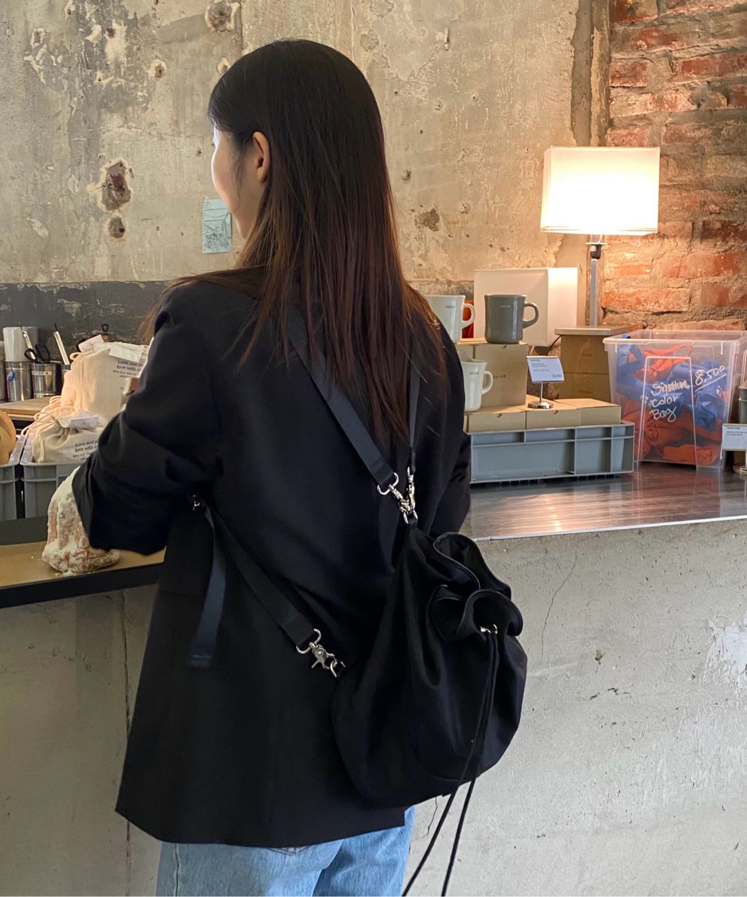 バックパック・リュック [ 4OUR B] Mini Multi Bucket Bag & CROSS BAG Black MUSINSA | 4OUR B Mini Multi Bucket Bag Black