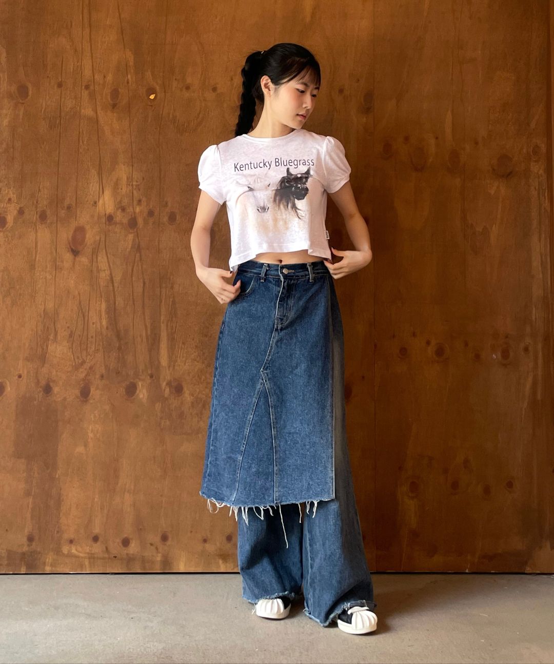 ★SCULPTOR★ Kentucky Stud Baby Tee Baby Blue SC25S263BL Kentucky Stud Baby Tee Baby Blue – Sculptor