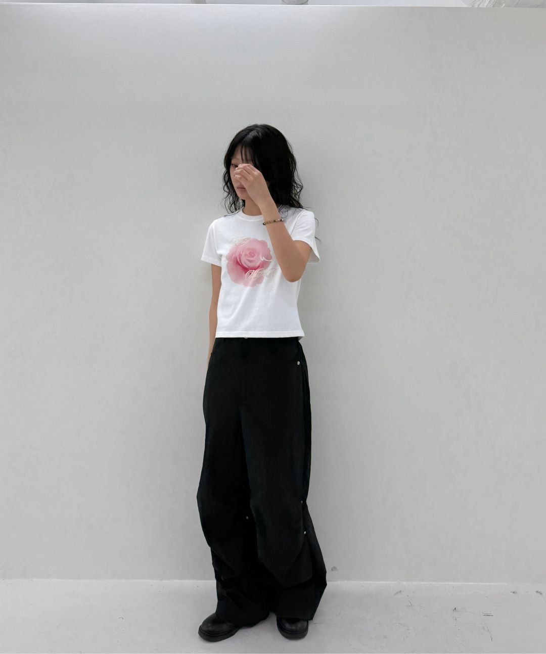 MUSINSA | ILLIGO IG pin tuck wide pants charcoal