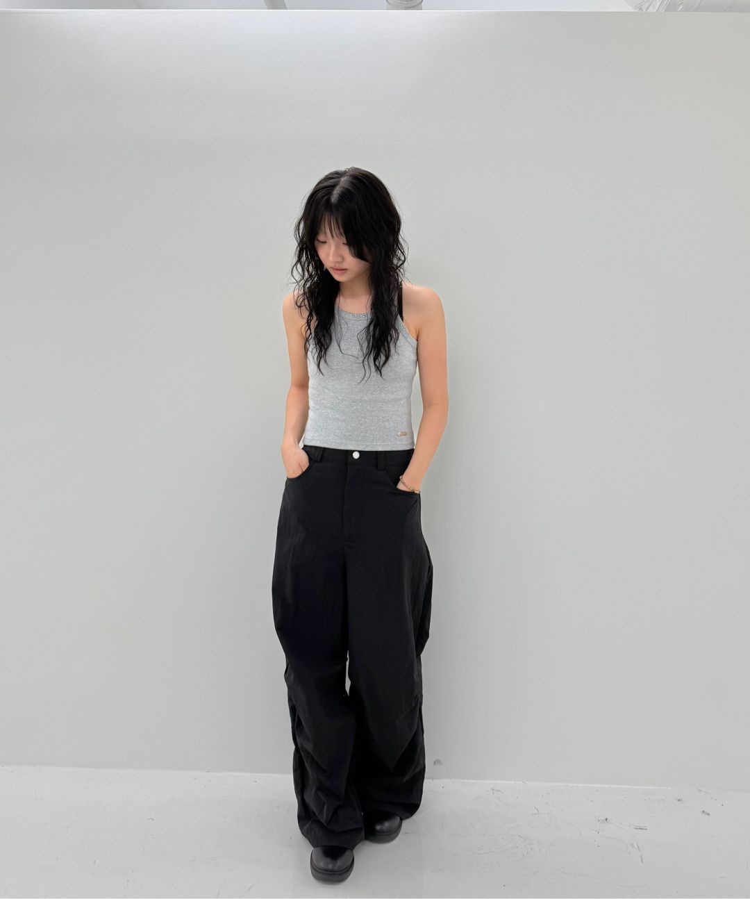 パンツ ILLIGO IG pin tuck wide pants 5BMR0229 MUSINSA | ILLIGO IG pin tuck wide pants black