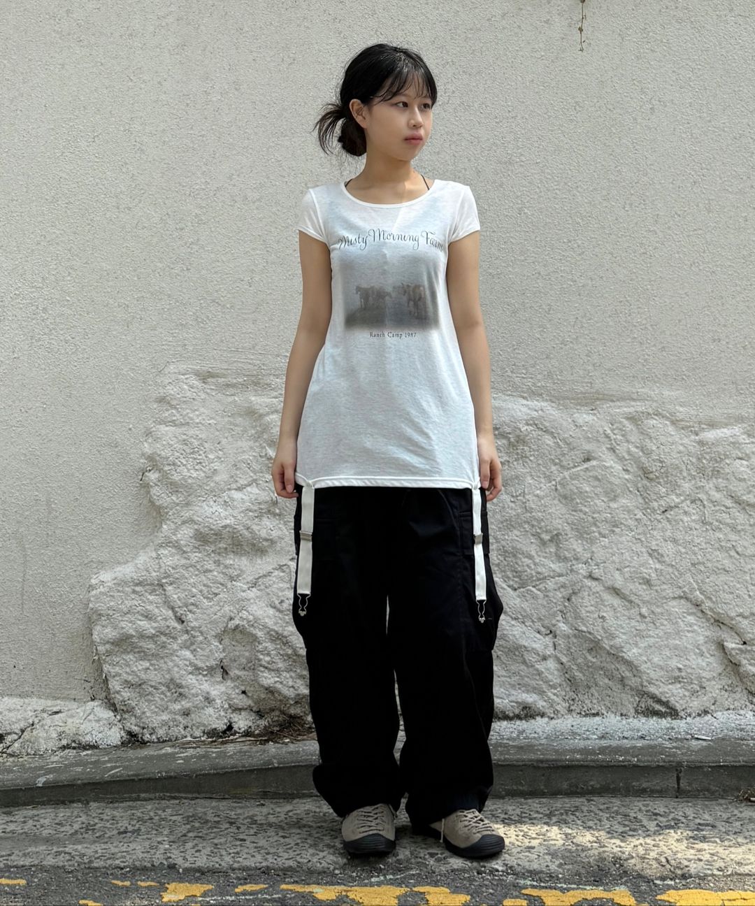 MUSINSA公式 | SCULPTOR Ranch Lingerie Tee White