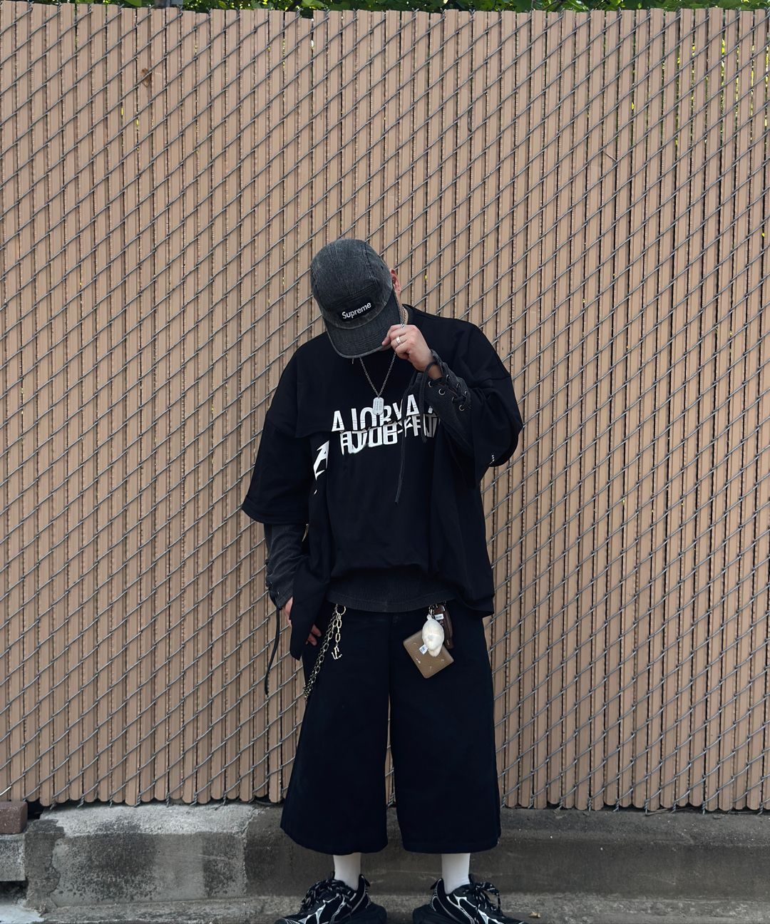 MUSINSA | NOT4NERD Pigment Sleeve Lace Henley Neck Long