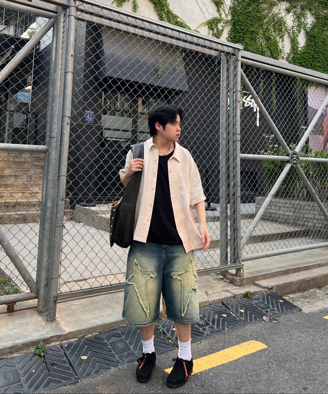 お*ま様 MAINBOOTH Spark Denim Shorts ハーフパンツ MUSINSA公式 | MAINBOOTH Spark Denim Shorts(BLUE)