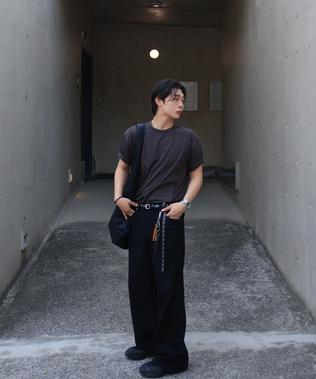 ◇DNSR◇ Signature wide denim pants deep black DNSR】Signature Wide Denim Pants | OUR BRAND,DNSR | PRESSING