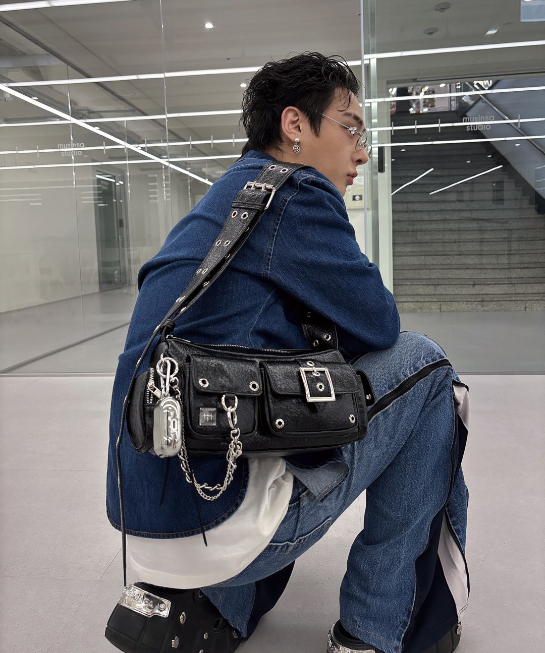 【BLACKPURPLE】25SS★ Mini Fortress Bag MUSINSA | BLACK PURPLE Mini Fortress Bag-Black