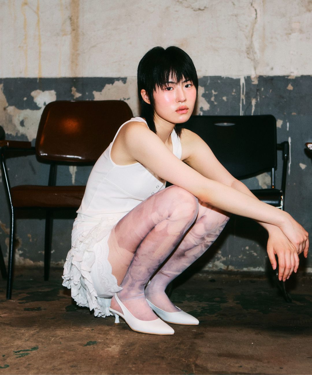 MUSINSA公式 | ROUGHNECK Lace Tutu Pants Skirt White