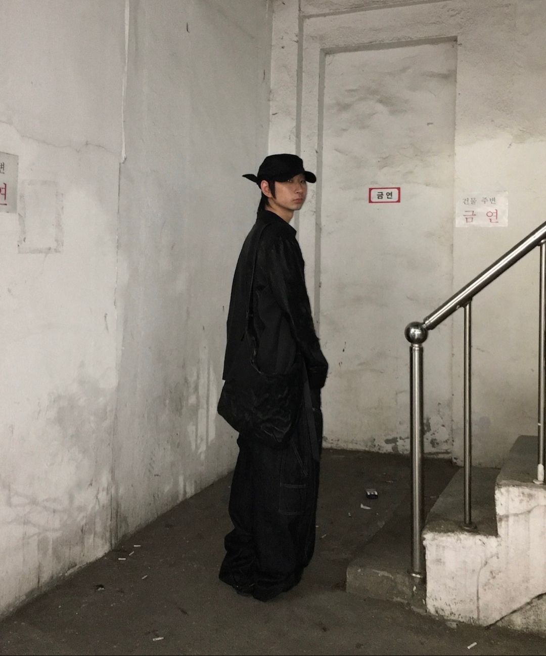 MUSINSA | MISEKI SEOUL Tie-up scarf bandana cap BLACK