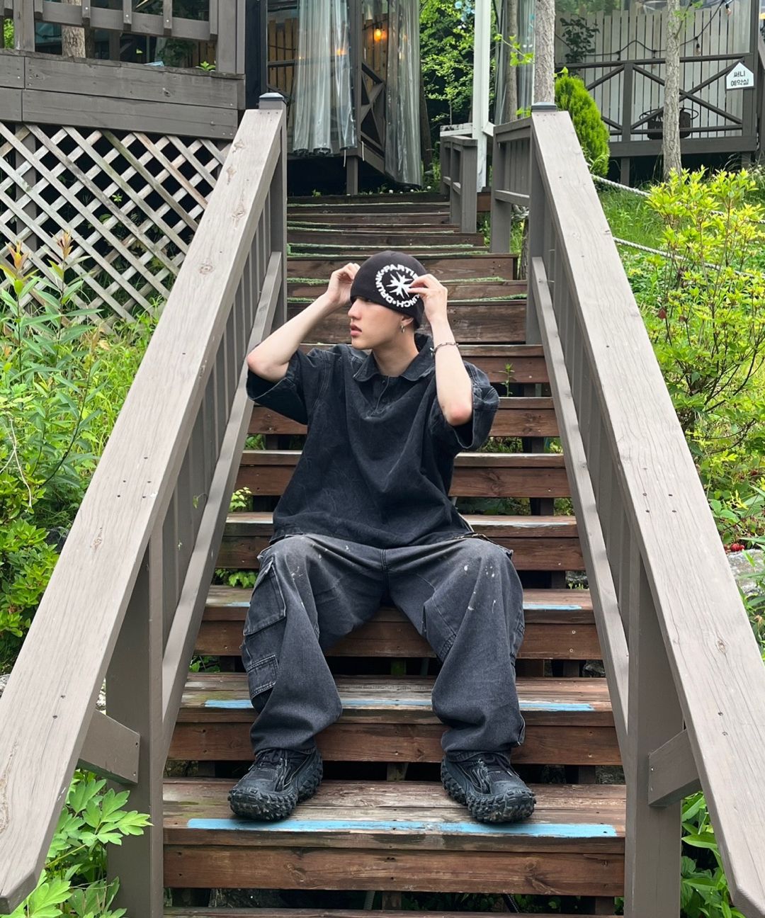 MUSINSA公式 | NOT4NERD Dirty Wash Multi Cargo Denim Pants - White