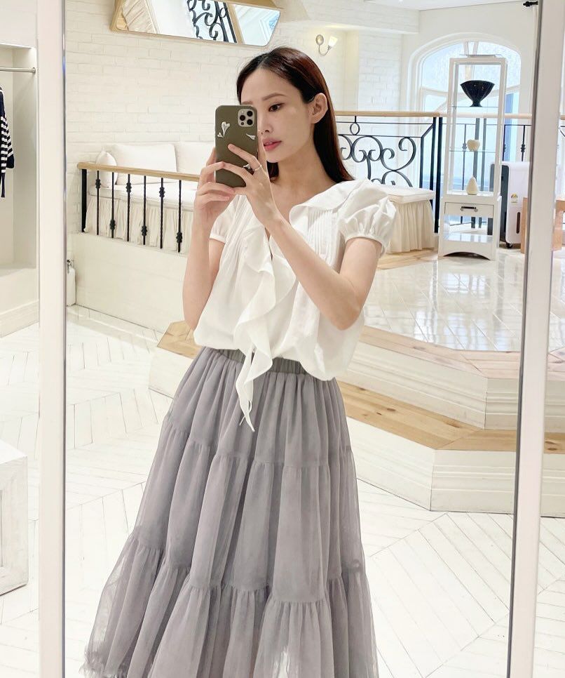 【Sinoon】 Double Frill Skirt 2色 SINOON