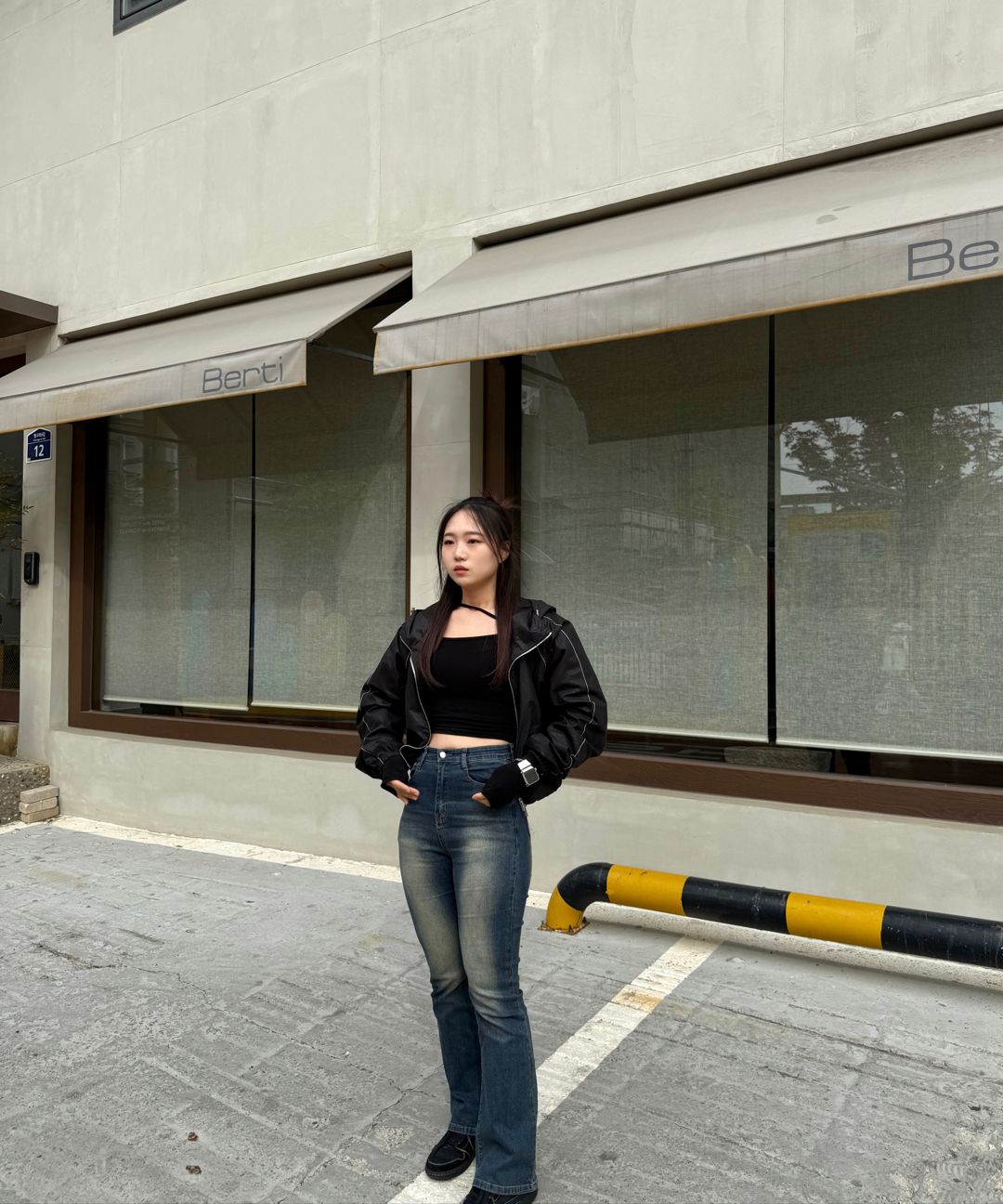 MUSINSA | MATIN KIM MATIN CROP HOODY COATING JUMPER