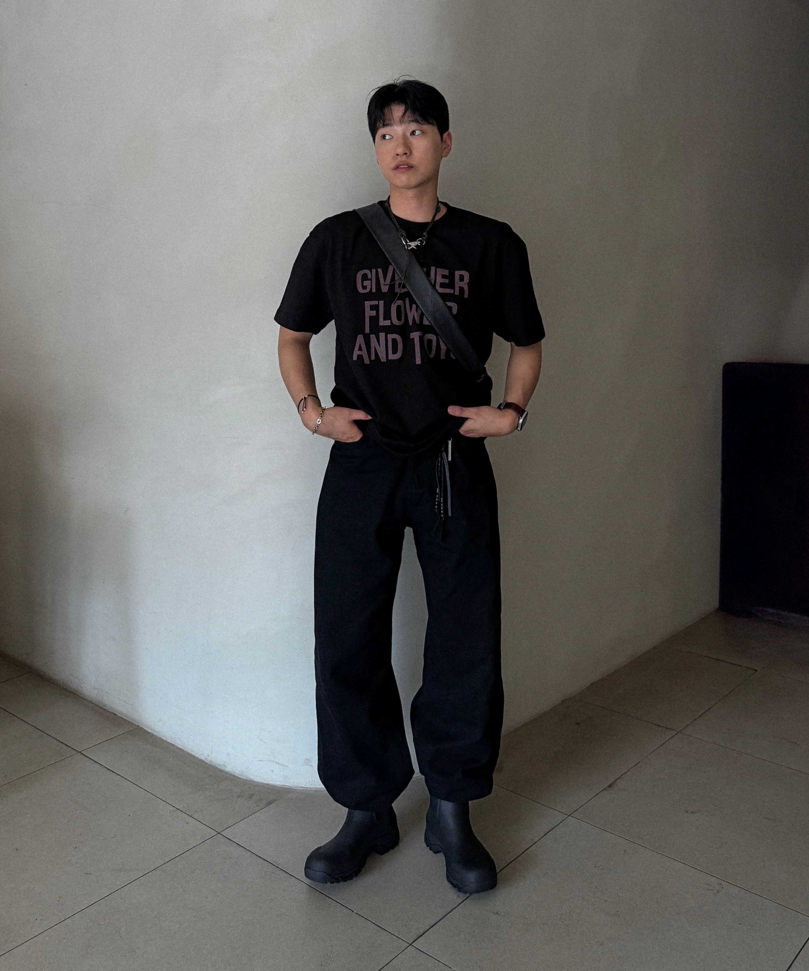◇DNSR◇ Signature wide denim pants deep black DNSR】Signature Wide Denim Pants | OUR BRAND,DNSR | PRESSING