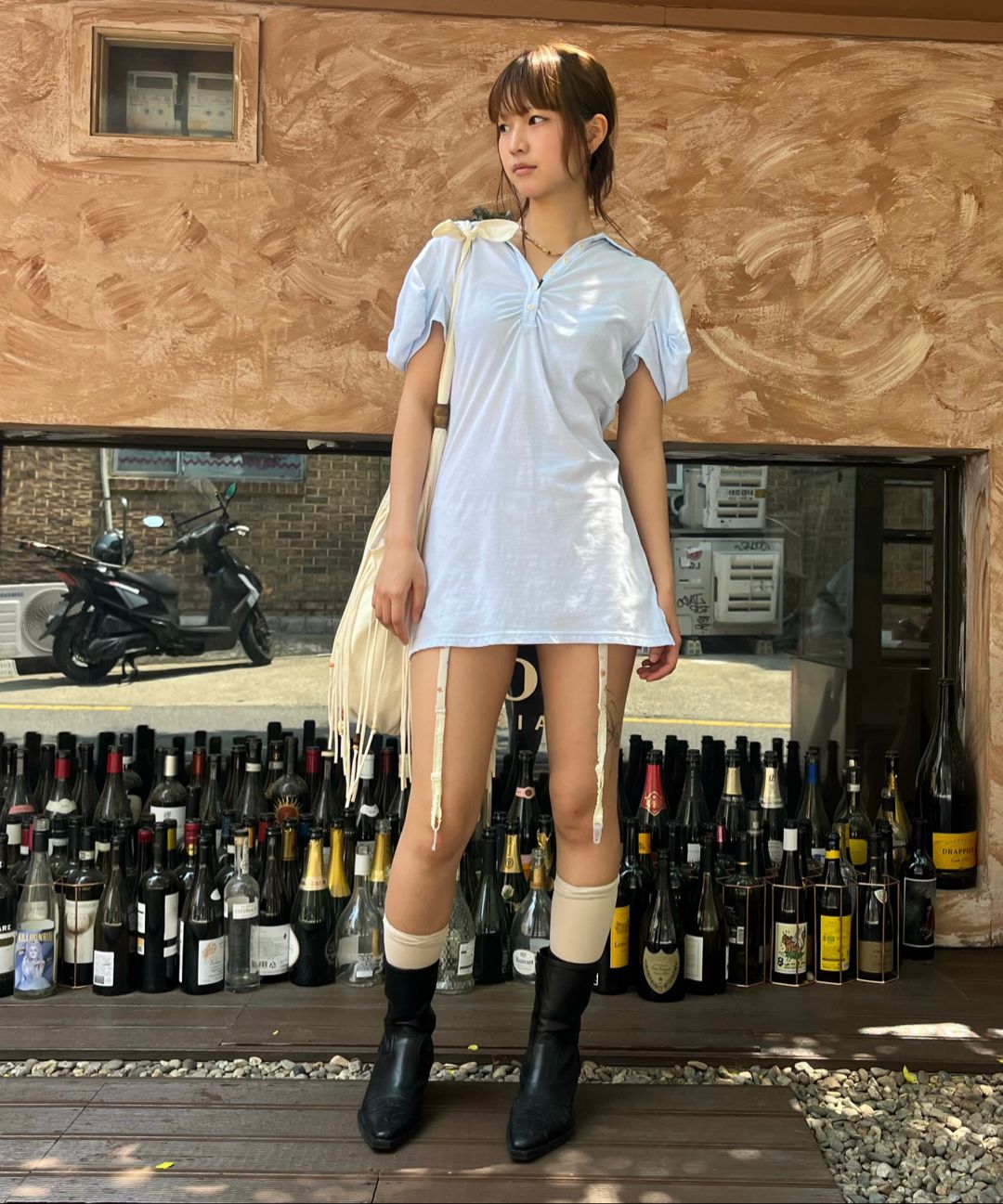 ★SCULPTOR★ Shirring Tennis Dress Dirty White SC25S271WH MUSINSA | SCULPTOR Shirring Tennis Dress Dirty White