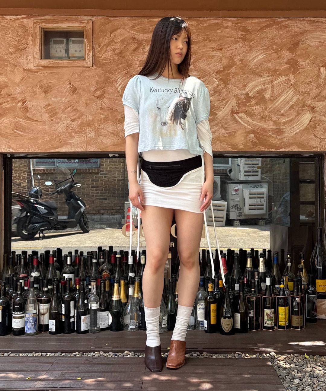 MUSINSA | SCULPTOR Kentucky Stud Baby Tee Cream