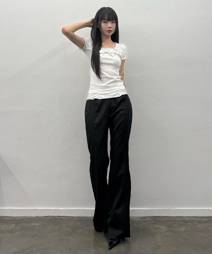 ★LUVISTRUE★SM PINTUCK PANTS(BLACK)★正規品/韓国直送料込 LUV IS TRUE(ラブ・イズ・トゥルー) パンツ(レディース) - 海外
