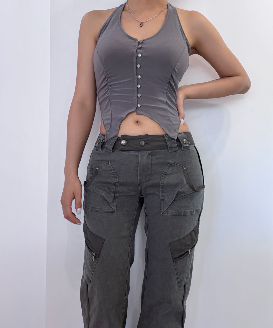 MUSINSA | PLEASENOFOLLOW Camilla Side Pocket Pants (Black)