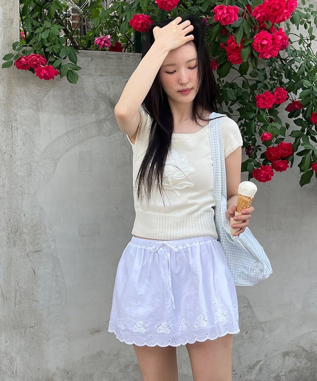 【Sinoon】 Rose Scallop Mini Skirt / 追跡付 MUSINSA公式 | SINOON Rose Scallop Mini Skirt (White)