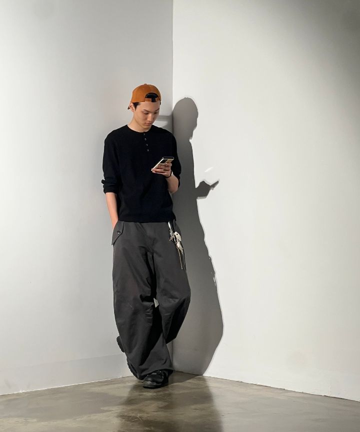 MUSINSA公式 | BRENSON (ワッフル) ルーズフィットワッフルヘンリー