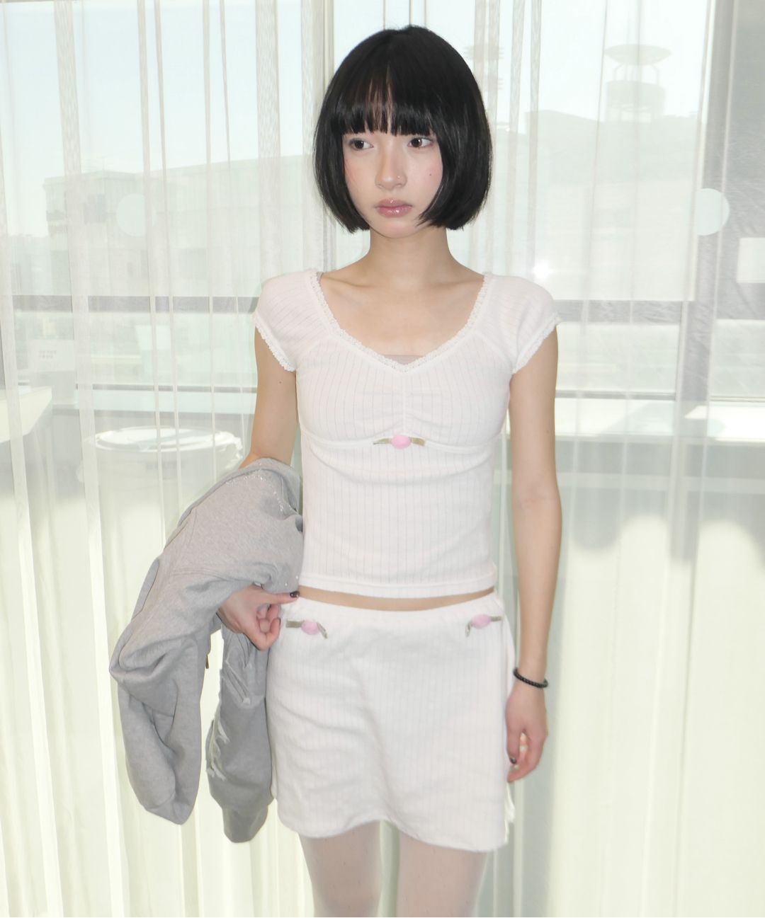 MUSINSA | HETIT Pure Rose Cotton Skirt (Apricot)