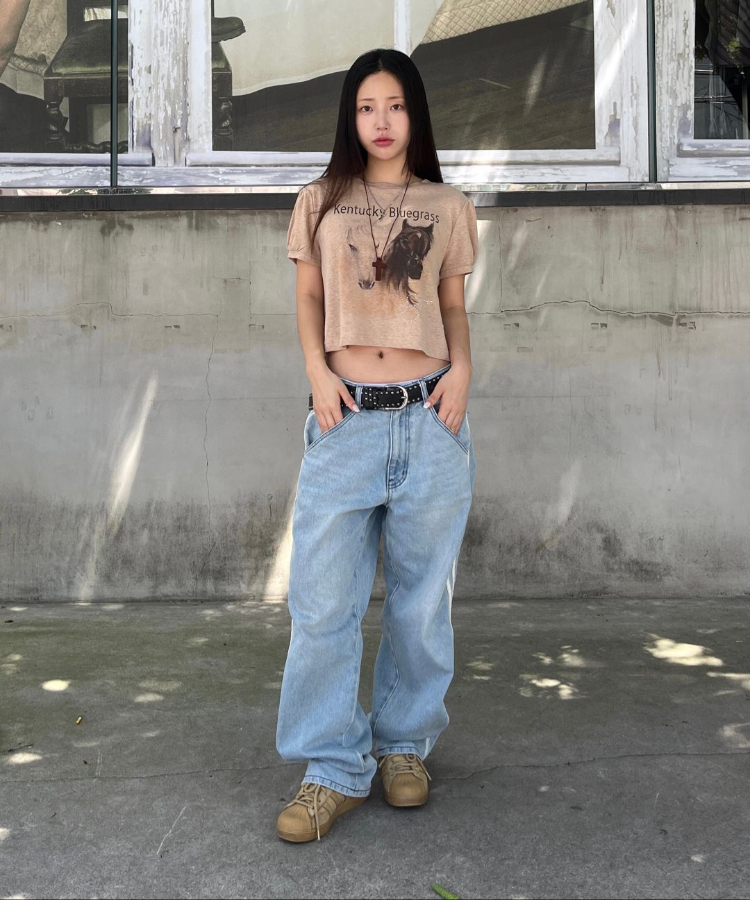 MUSINSA | SCULPTOR Kentucky Stud Baby Tee Baby Blue