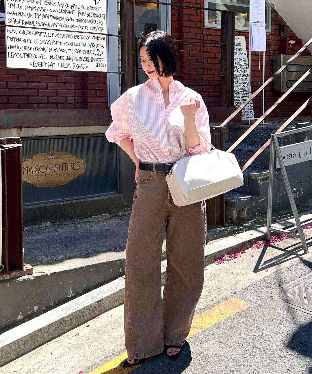 MUSINSA | SIYAZU SIJN6087 Arco Curved Denim_Vintage brown