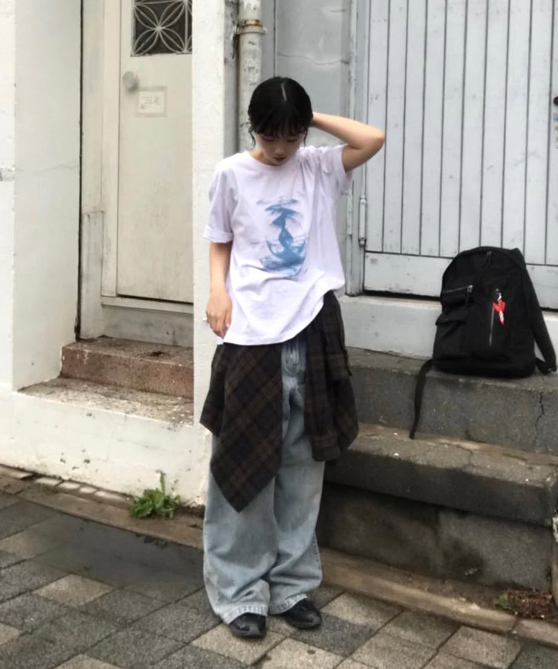 MUSINSA | SLOWACID Dune Wave Short Sleeve T-Shirt [White]