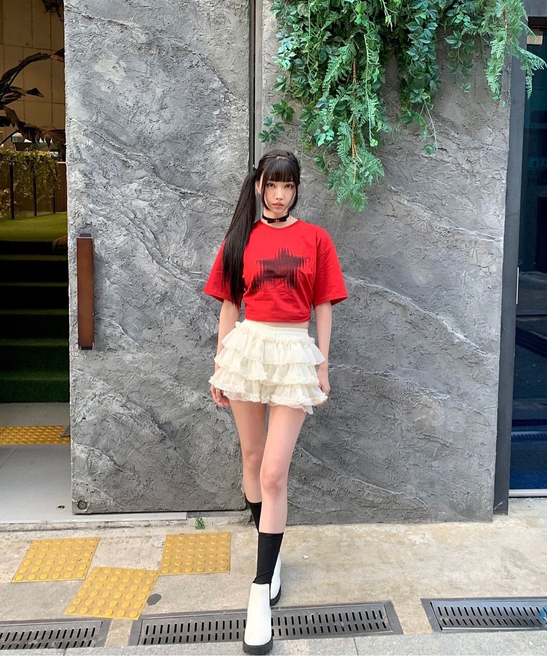 Tシャツ・カットソー THEVINYLHOUSE BLUR STAR TEE TF5D0146 VH2FMUT512ABK_main.webp?400x500