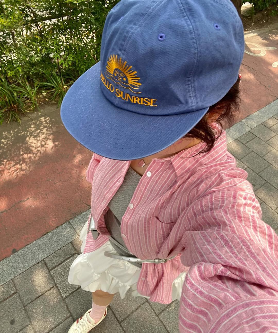 MUSINSA公式 | HELLO SUNRISE Washed OG Logo 6panel Cap_Ocean Blue