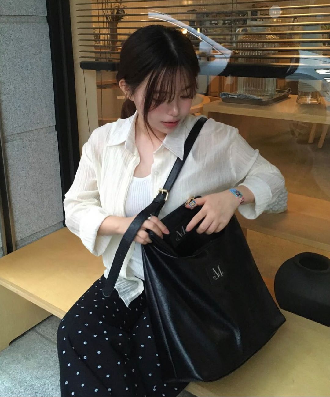 ☆MUCENT☆ Crescent Leather Shoulder Bag Unisex MUSINSA | MUCENT [Pouch Giveaway] Crescent Leather Shoulder