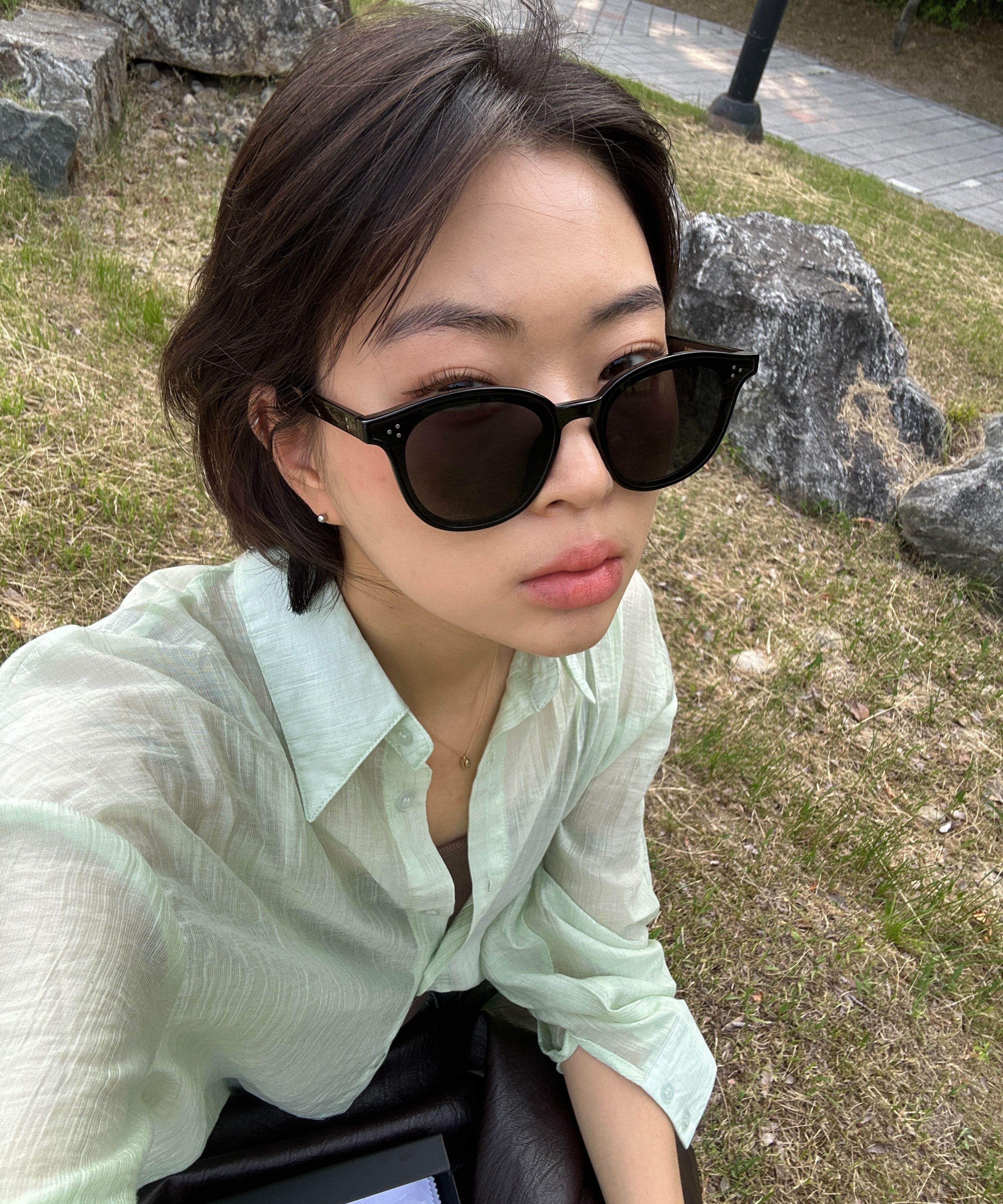★HANGLE EYEWEAR★ Basic Arnel Sunglasses Khaki MUSINSA | HANGLE EYEWEAR Basic Arnel Sunglasses Khaki