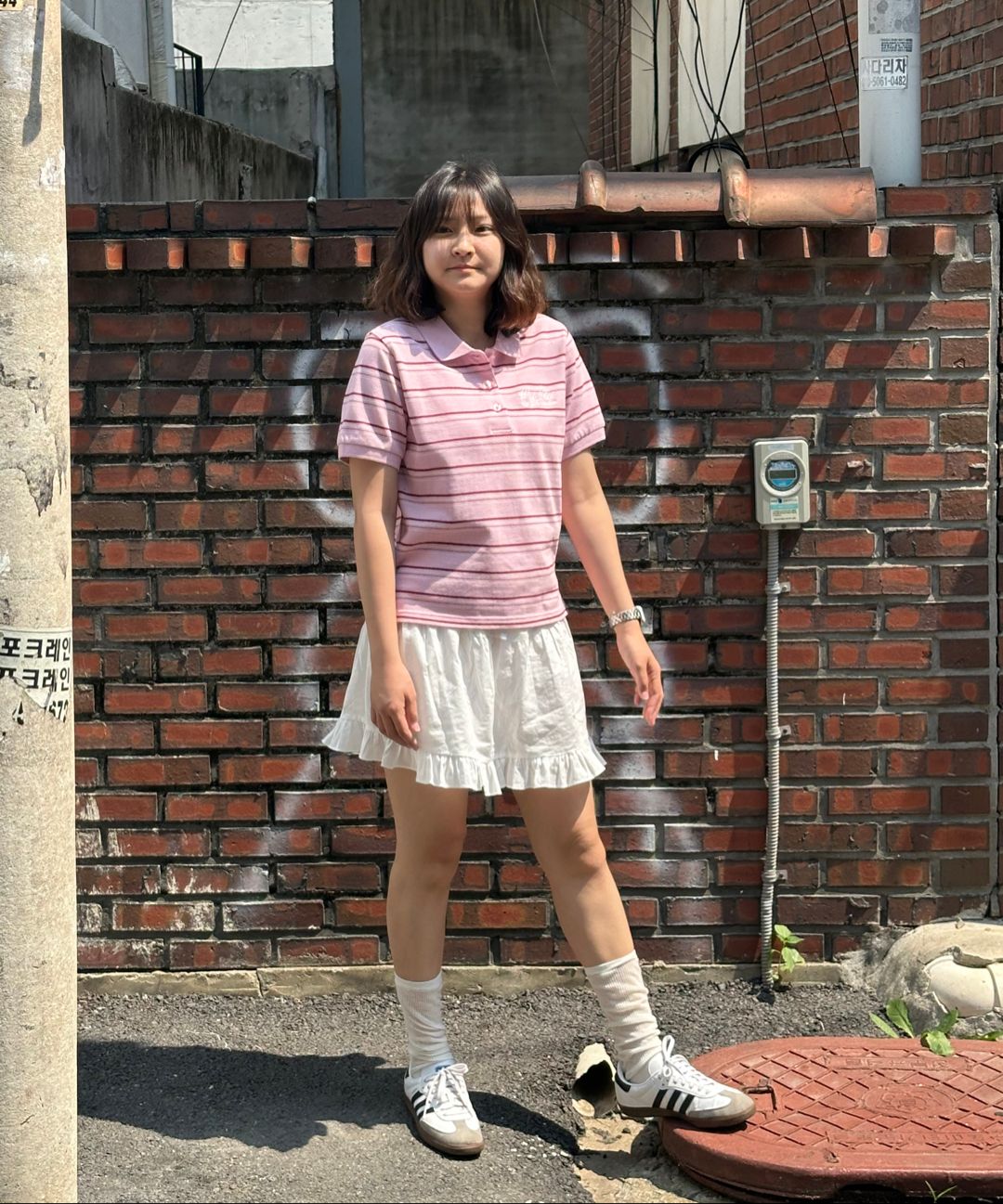 ★WAIKEI★ Striped pique short sleeve t-shirt navy YKBE02TS0 MUSINSA | WAI KEI Striped pique short sleeve t-shirt navy