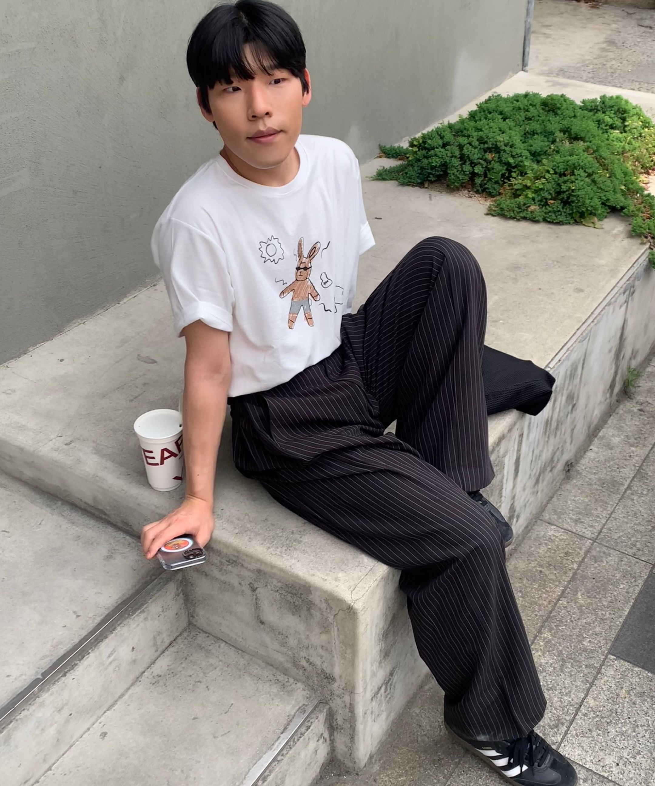 パンツ SIGNATURE Multi-tuck wide slacks gray stripe 25SS2MTS-003 MUSINSA公式 | SIGNATURE Multi-tuck wide slacks [gray stripe]